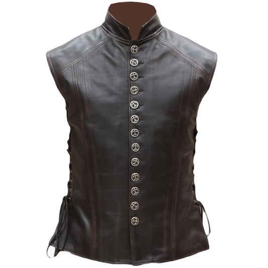Handmade Men's Vintage Leather Vest