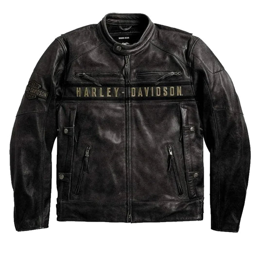 Harley-Davidson Men's Passing Link Triple Vent Leather Jacket