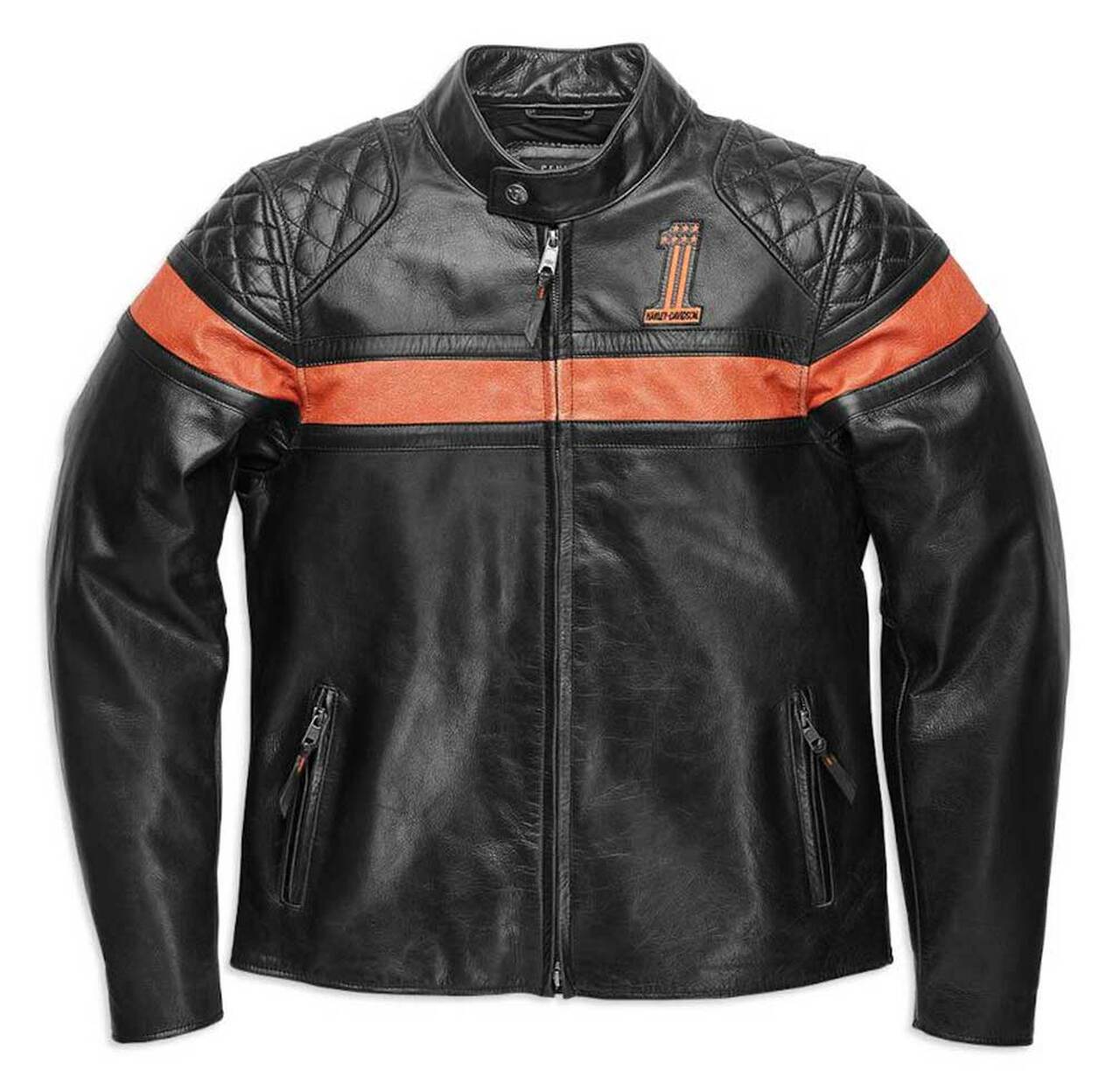 Harley-Davidson Men’s Sweep Vintage Leather Jacket Black