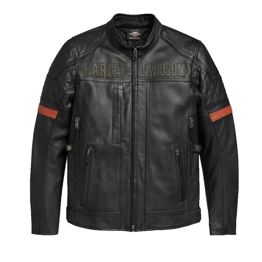 Harley Davidson Men’s Vanocker Waterproof H-D Leather Jacket
