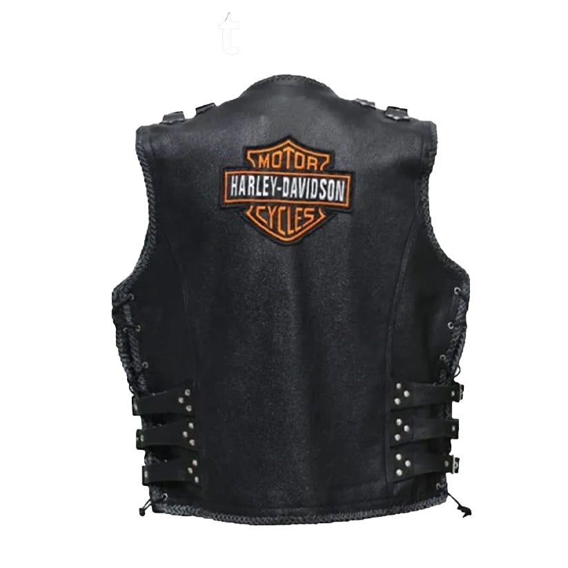 Harley Davidson Mens Piston Ii Leather Vest