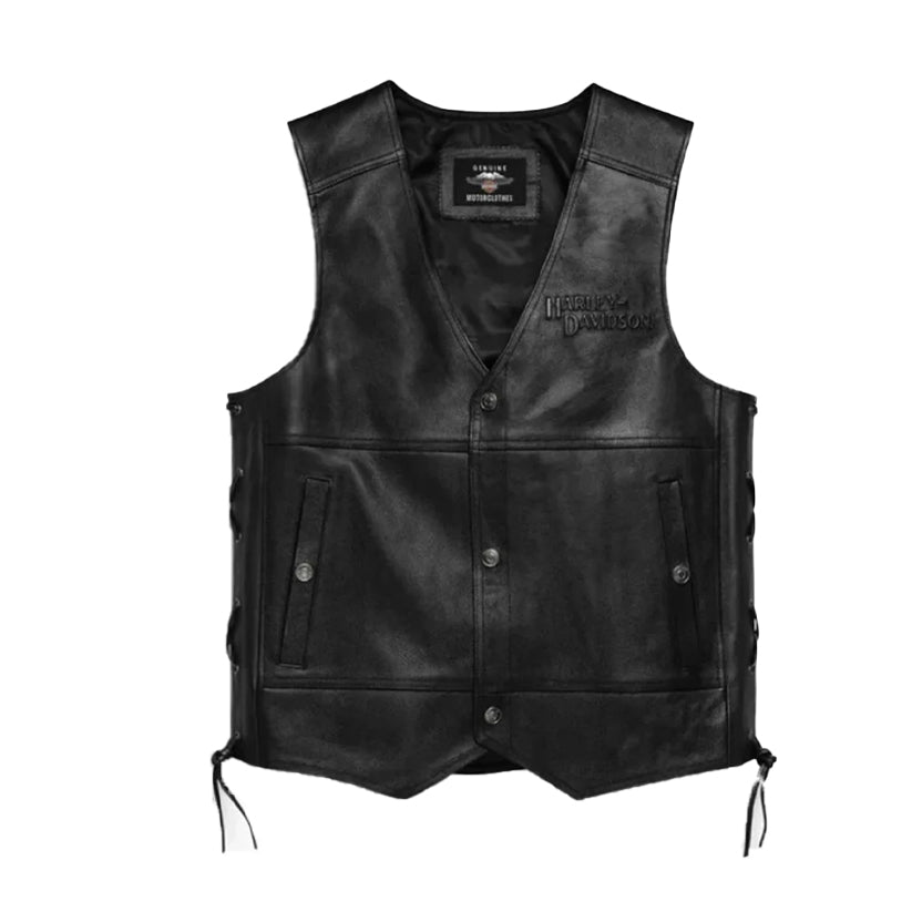 Harley Davidson Mens Tradition II Leather Vest