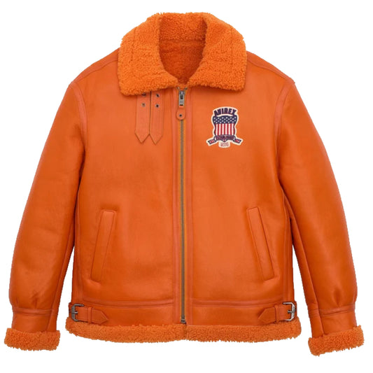 Icon Shearling Jacket Jacket on Orange Color