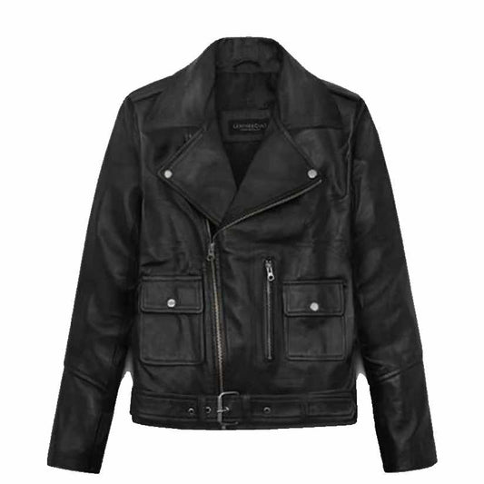 Ladies Beautiful Tomb Raider Biker Leather Jacket