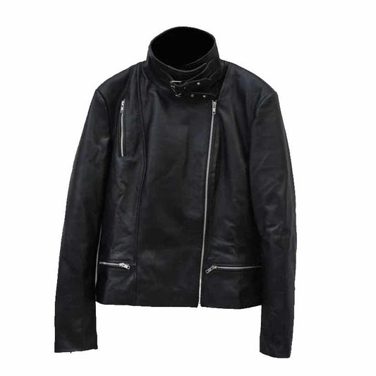 Ladies Black Leather Jacket