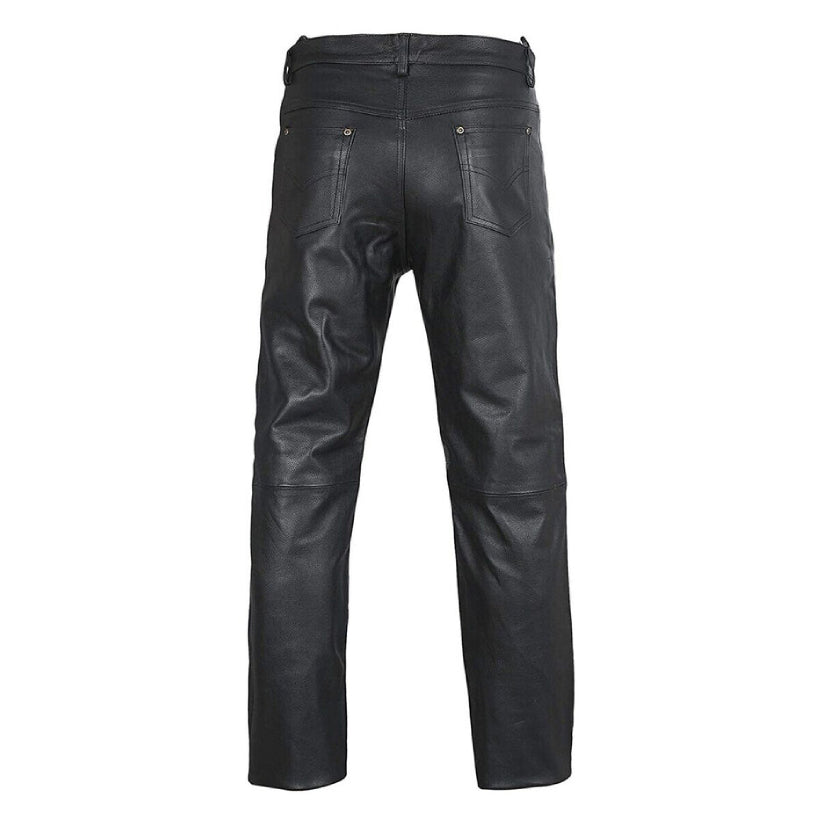 Leather Pant Biker Motorcycle Jeans Pants Real Leather Trousers 5 Pocket