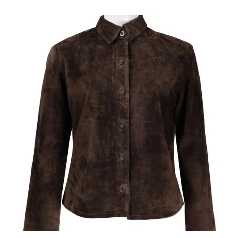 Leather Suede Shirt Long Sleeve
