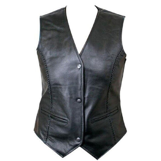 Leather Vest Waistcoat Women