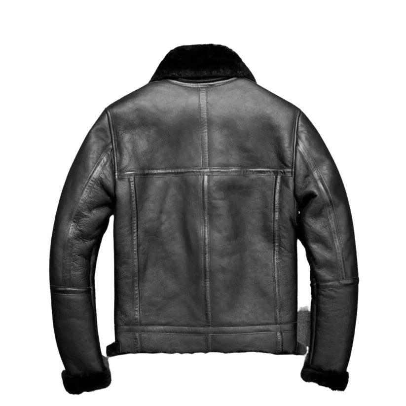 Leather Bomber Shearling Jacket