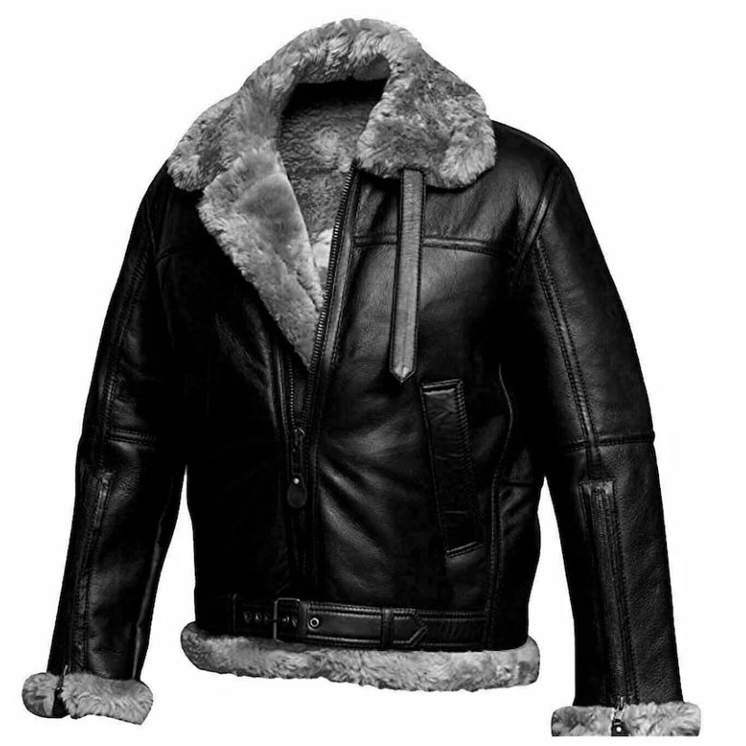 Men Bomber Real Leather Jacket