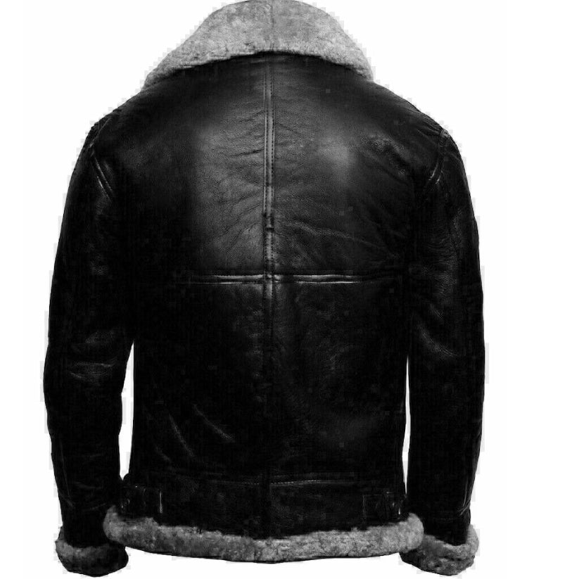 Men Bomber Real Leather Jacket