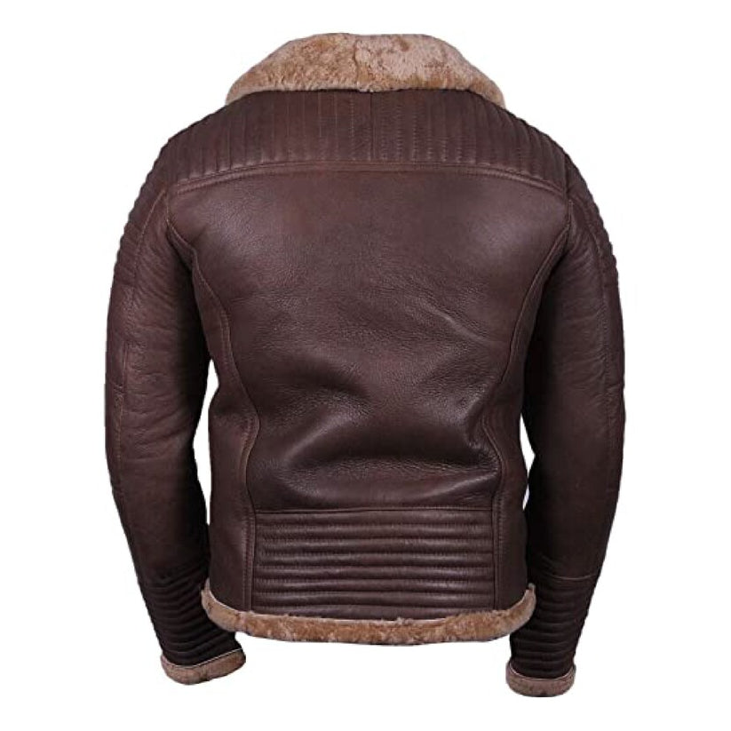 Men's Brown Sheepskin Leather Jacket