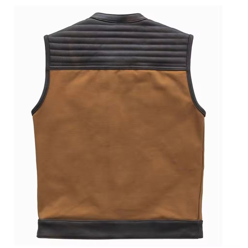 Men's Cow Skin Biker Leather Vest