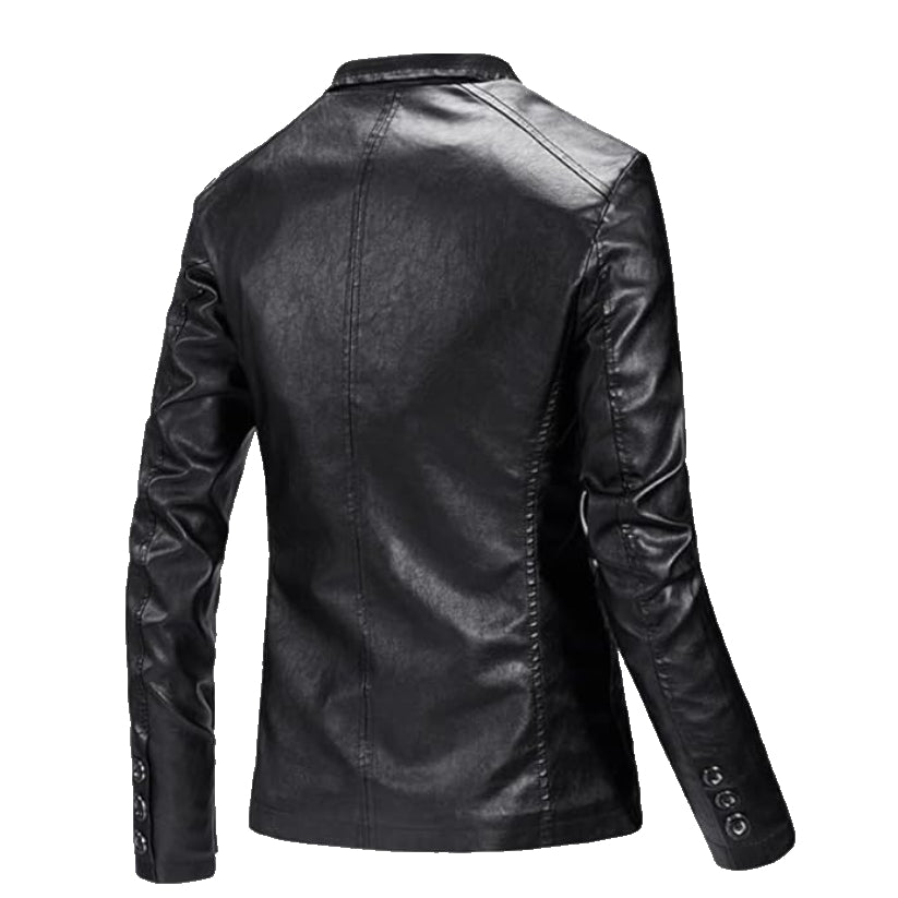 Men's Leather Casual Leather Blazer Outwear