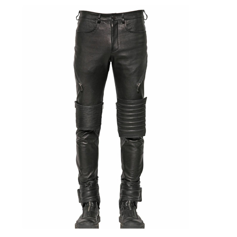Men's Leather Pant Genuine Lambskin Leather Jean Style Slim fit