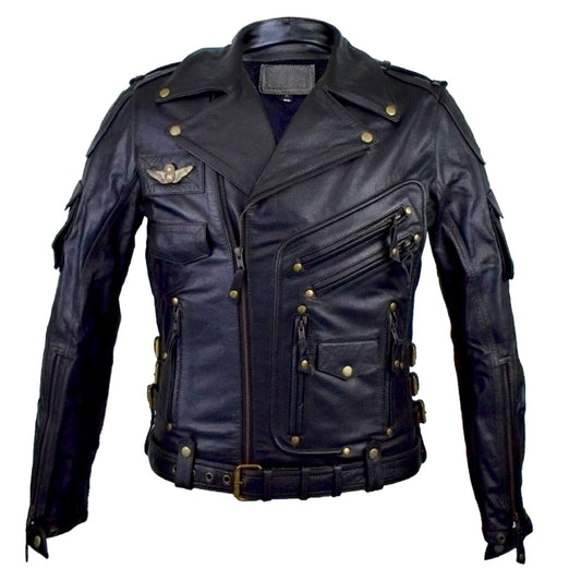 Men's Real Cowhide Premium Motorcycle Leather Jacket