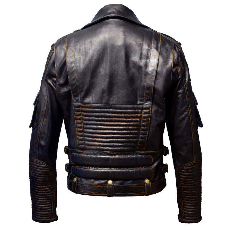 Men's Real Cowhide Premium Motorcycle Leather Jacket