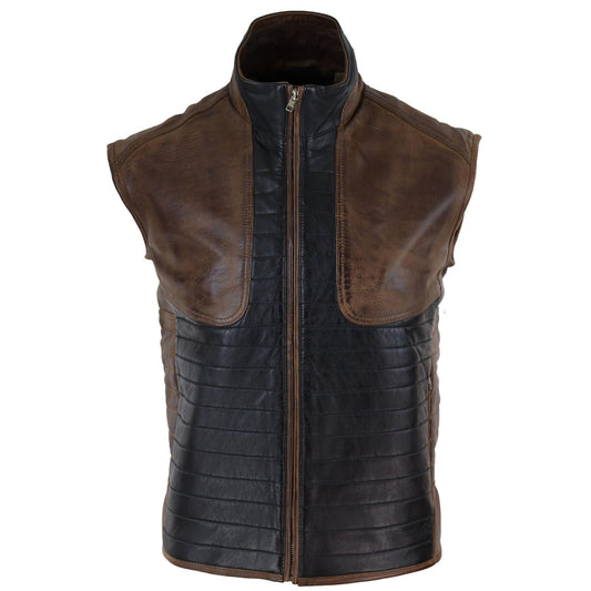 Men's Real Leather Waistcoat Gilet Japanese Vest