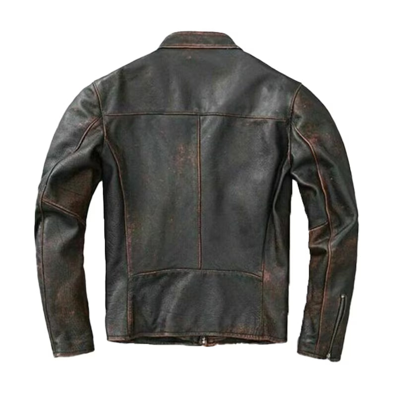 Men's Slim Fit Biker Leather Jacket
