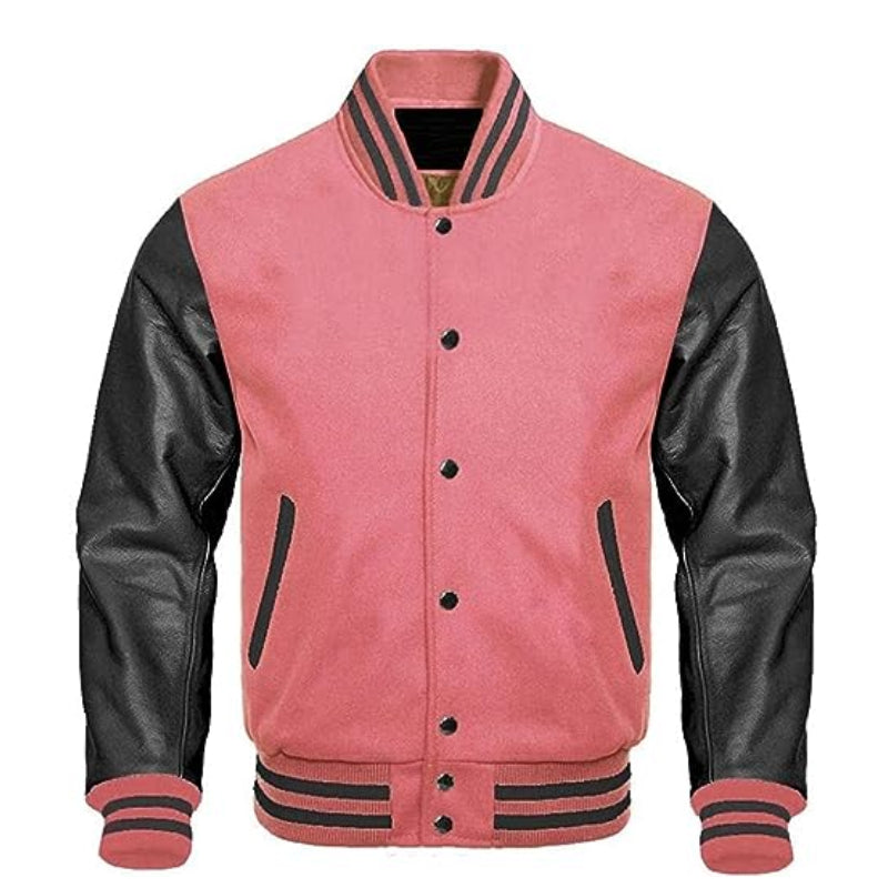 Men's Varsity Jacket Letterman Jacket Genuine Leather