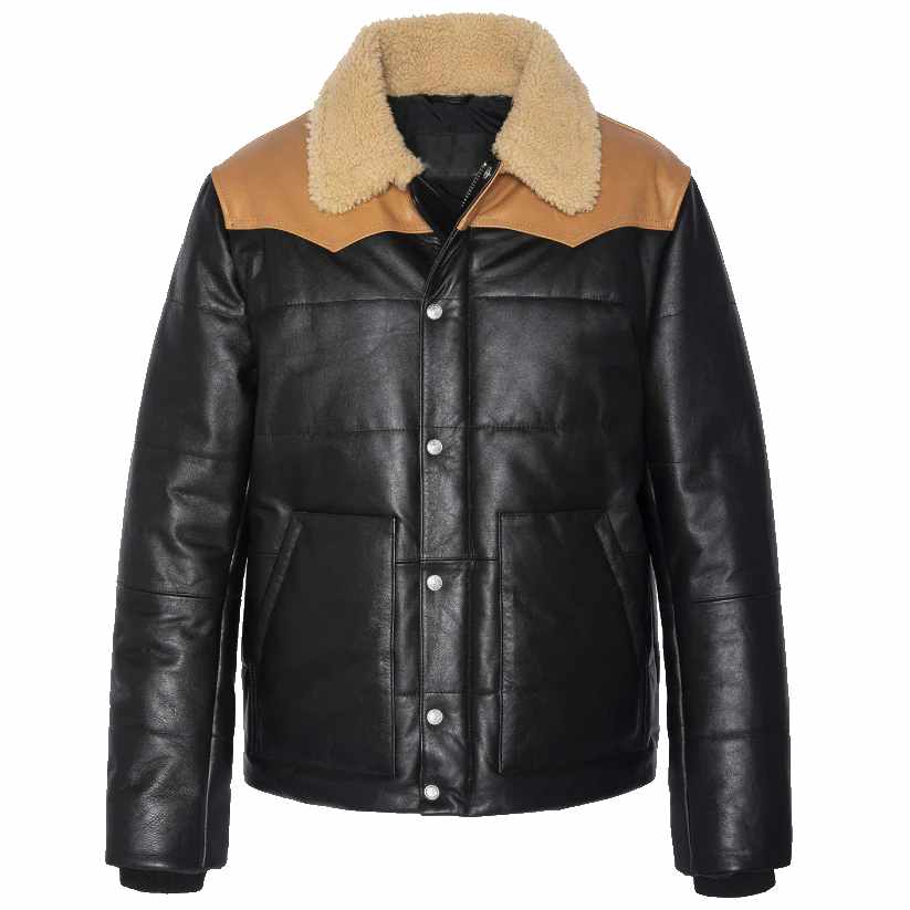 Men’s Western Style Puffer Aviator Jacket