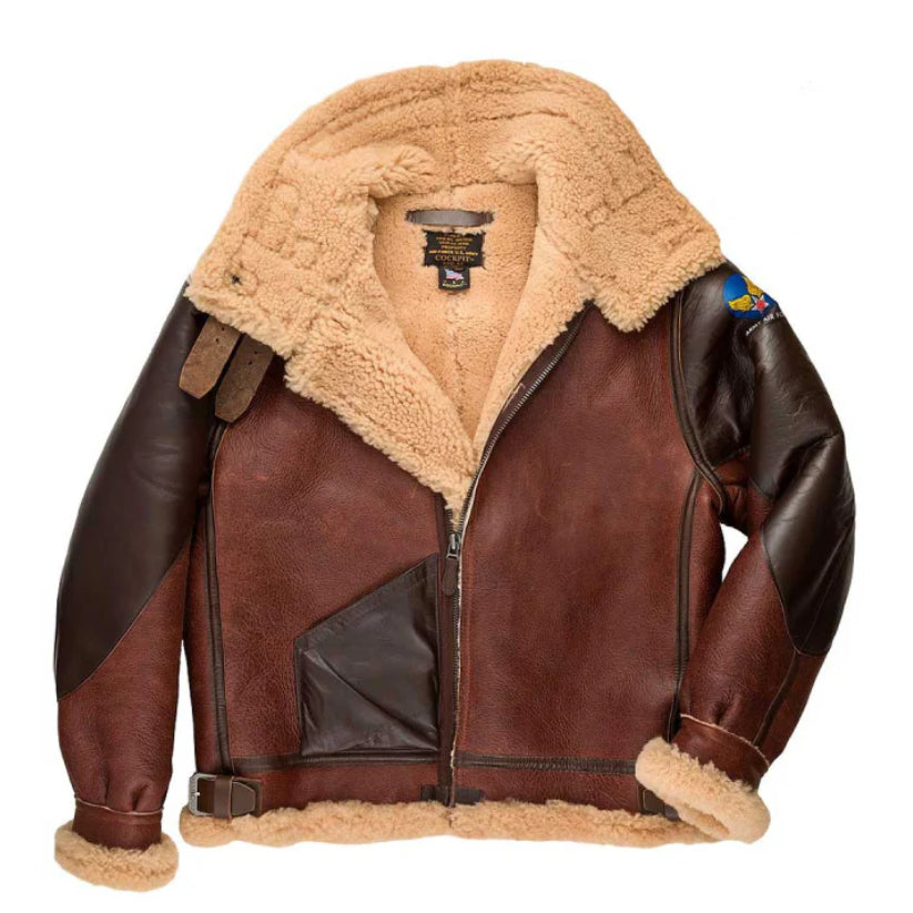 Mens B-3 Sheepskin Bomber Jacket