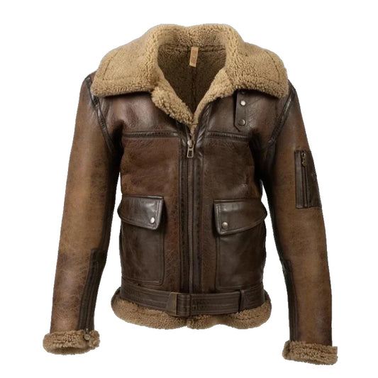 Mens B3 Aviator RAF Sheepskin Leather Jacket