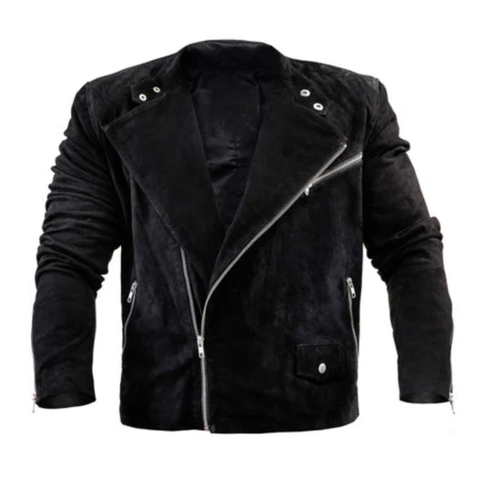 Mens Black Suede Leather Jacket