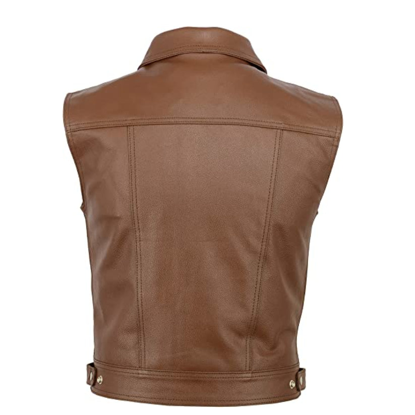 Mens Genuine Leather Vest