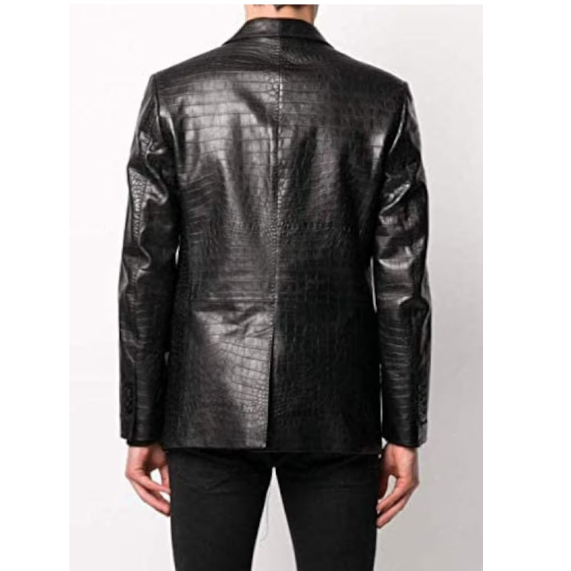 Mens Lambskin Real Leather Blazer Coat