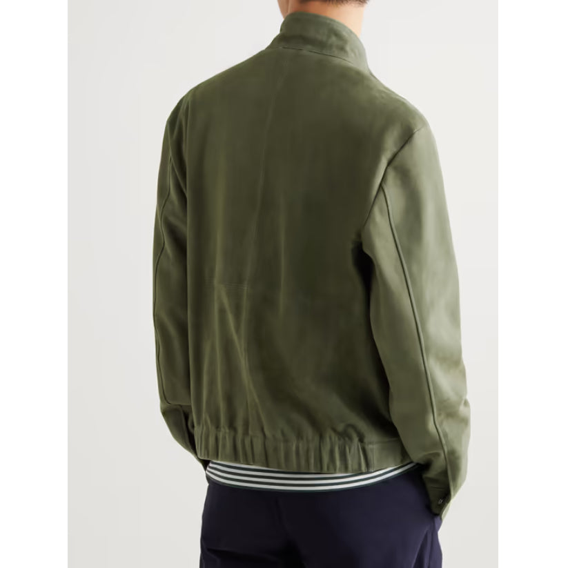 Mens New Style Suede Jacket Army green