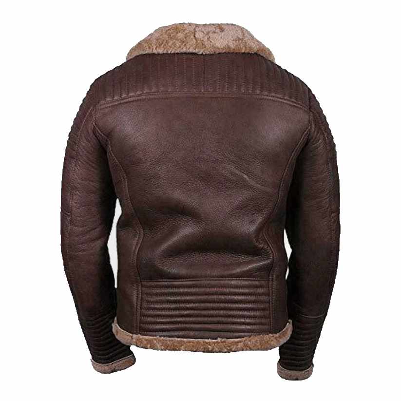 Mens Sheepskin Shearling Brown Jacket