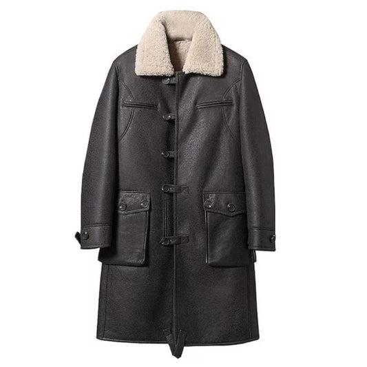 Mens Vintage Sheepskin Coat