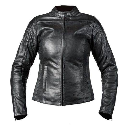 Motorbike Black Leather Jacket For Women