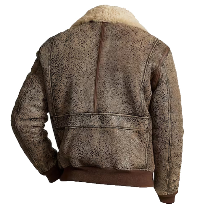New Men's Genuine Sheepskin Leather Jacket