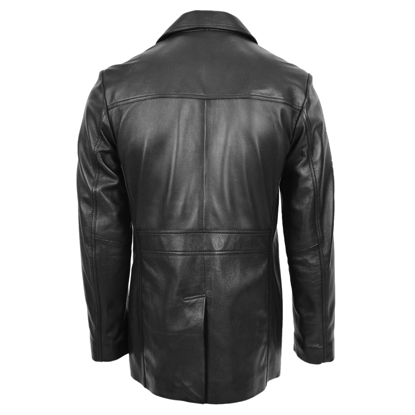 New Mens Leather Jacket Jerry Black