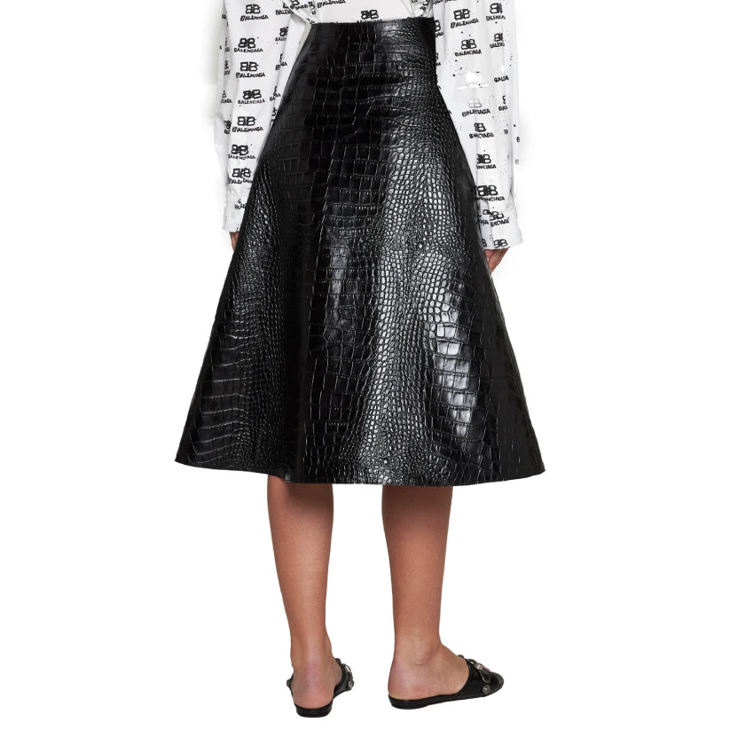New Style A Line Leather Skirt
