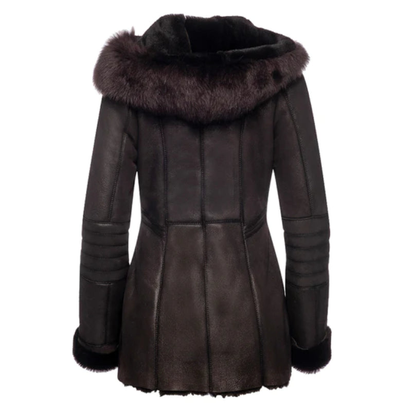 New brown shearling coat Shop Now