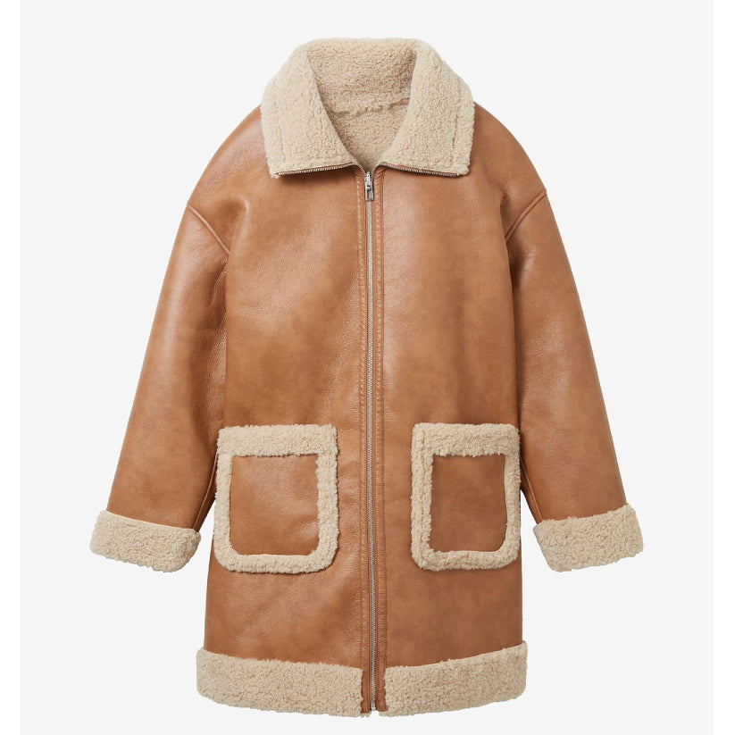 Newstyle Brown Shearling Coat