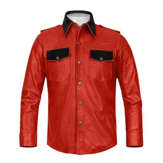 Red Leather Shirts