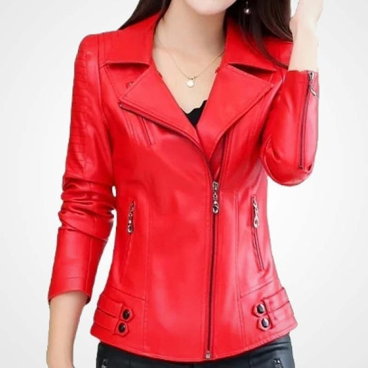 Scarlet Luxe Women's Sheepskin Moto Jacket