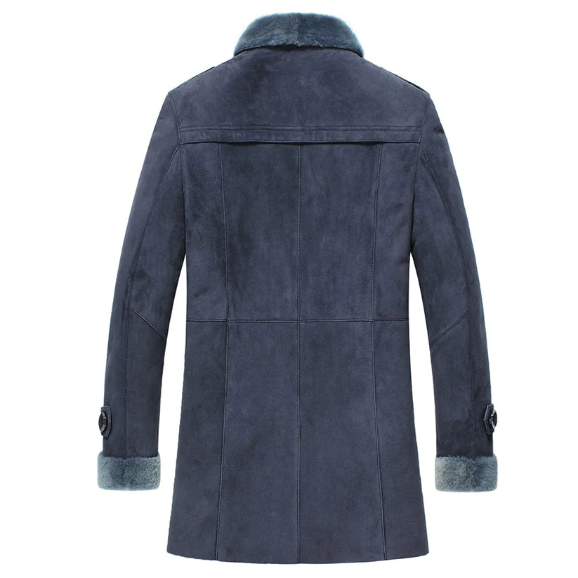 Shearling Lined Sheepskin Leather Coat