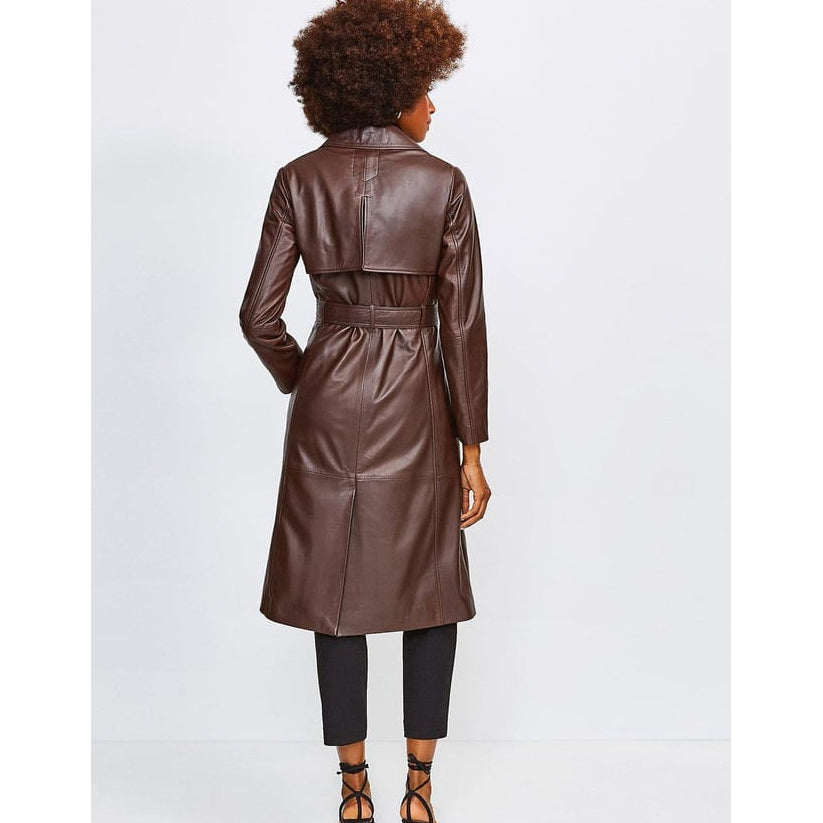 Tall Leather Trench Coat
