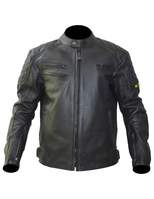 Torque Biker Leather Jacket - Black Motorcycle