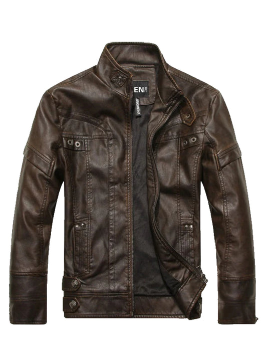 Vintage Brown Motorcycle Jacket