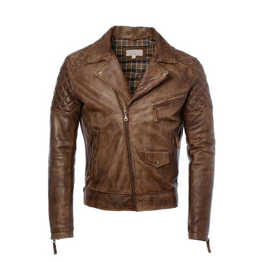 Vintage Leather Biker Jacket