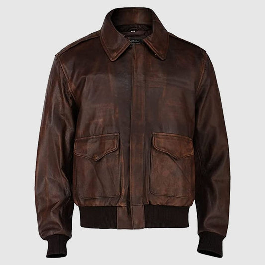 WWII Brown Aviator Bomber Jacket