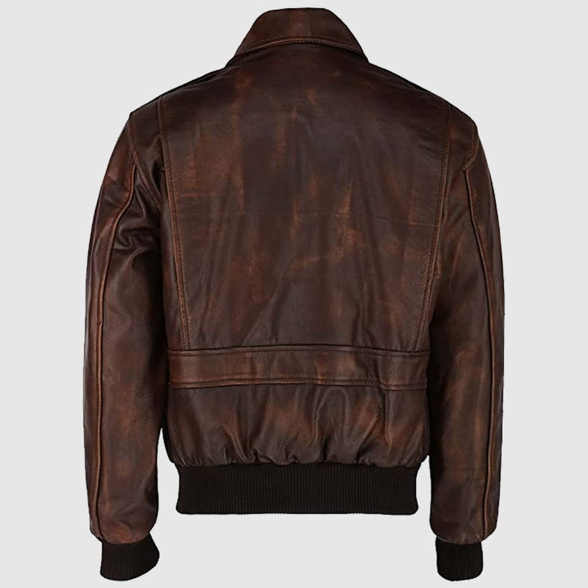 WWII Brown Aviator Bomber Jacket