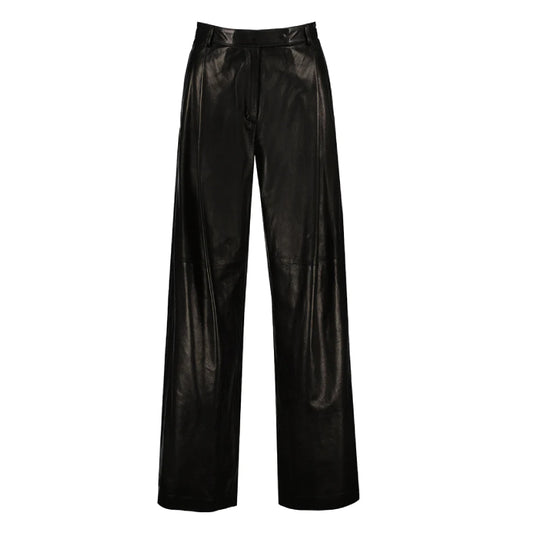 Women Black Party Style Leather Pants