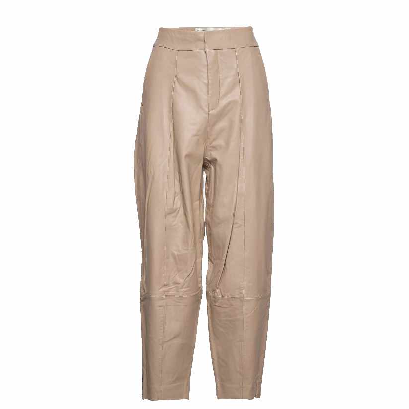 Women Sandstone Pant Leather Trousers